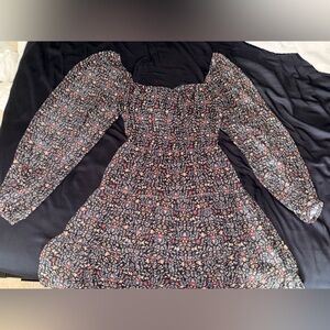Altar'd State Floral Black Dress
